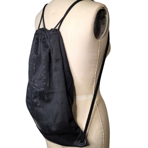 ALEXANDER WANG I H&M Black Netted Mesh Backpack Gym Bag - Picture 2 of 3